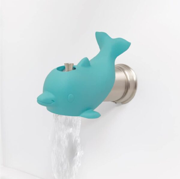 Nuby Bathtub Safety Spout Guard – Dolphin Design, Fits Most Faucets, Bath Toy - Image 2