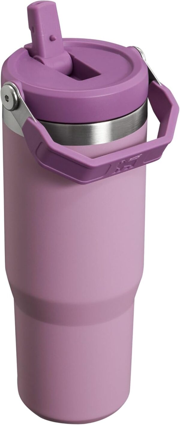 Stanley IceFlow Flip Straw Tumbler – 30oz Insulated, Leak-Resistant, Lilac - Image 3