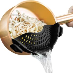 AUOON Clip-On Silicone Strainer for Pots & Pans