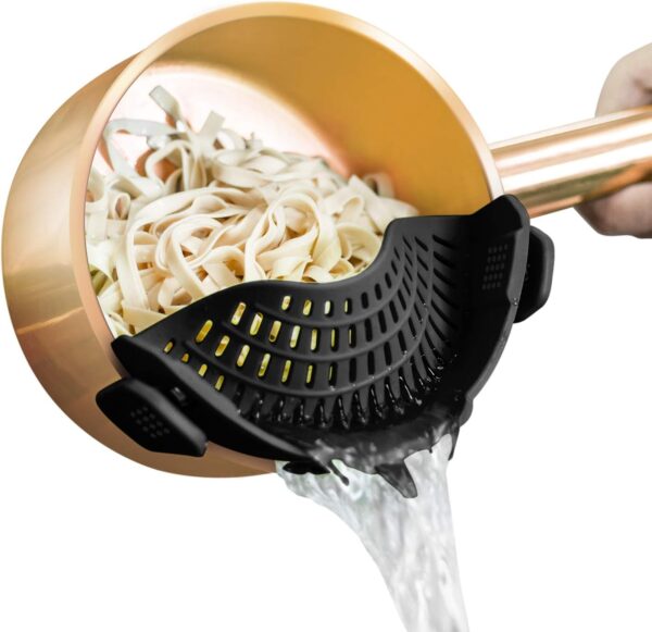 AUOON Clip-On Silicone Strainer for Pots & Pans