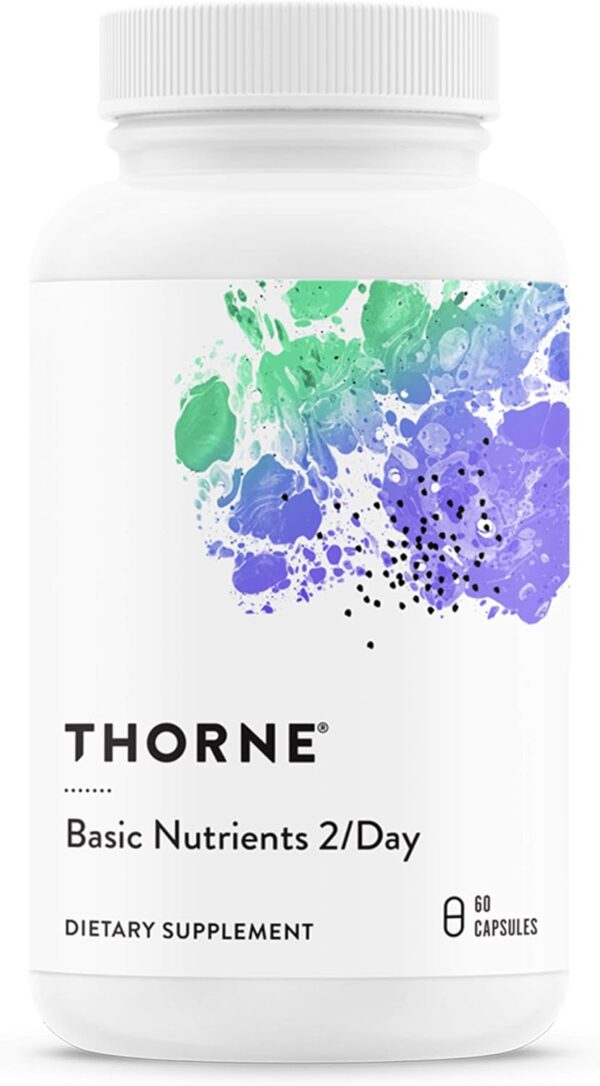 THORNE Basic Nutrients 2/Day – Daily Multivitamin for Heart, Brain, Bone & Immune Support, 60 Capsules