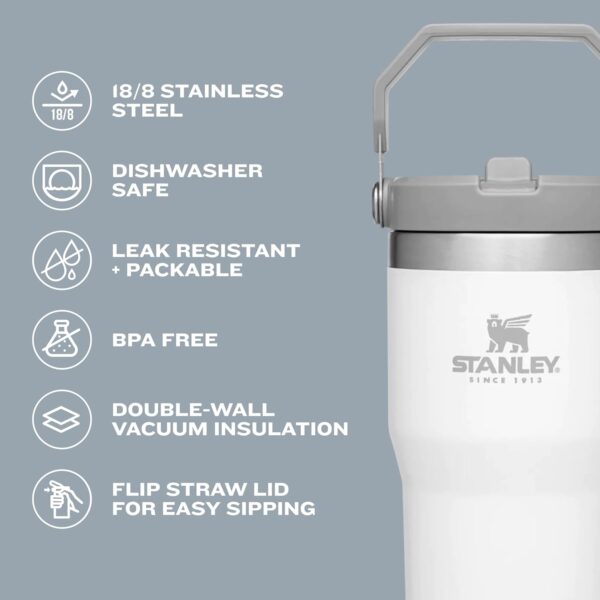 Stanley IceFlow Flip Straw Tumbler – 30oz Insulated, Leak-Resistant, Lilac - Image 4