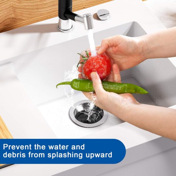 CLEESINK Garbage Disposal Splash Guard – 3-1/8 Inch Sink Baffle & Drain Plug - Image 4