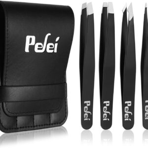 Pefei Professional Tweezers Set – Precision Stainless Steel for Eyebrows & Hair Removal