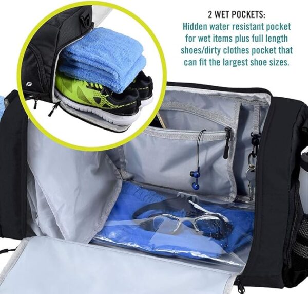 Ultimate Gym Bag 2.0 – Durable Duffel with 10 Compartments & Water-Resistant Pouch - Image 3