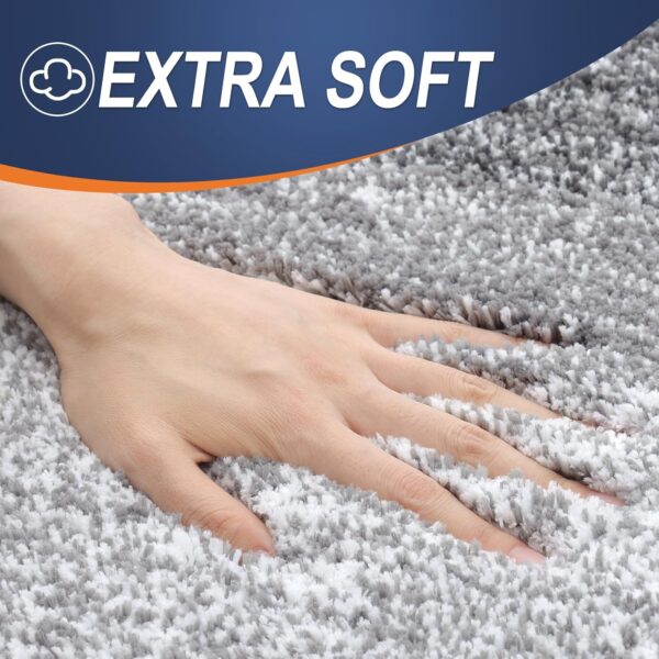 OLANLY Extra Soft Bathroom Rug 30x20 – Absorbent, Quick-Dry, Non-Slip, Grey - Image 3