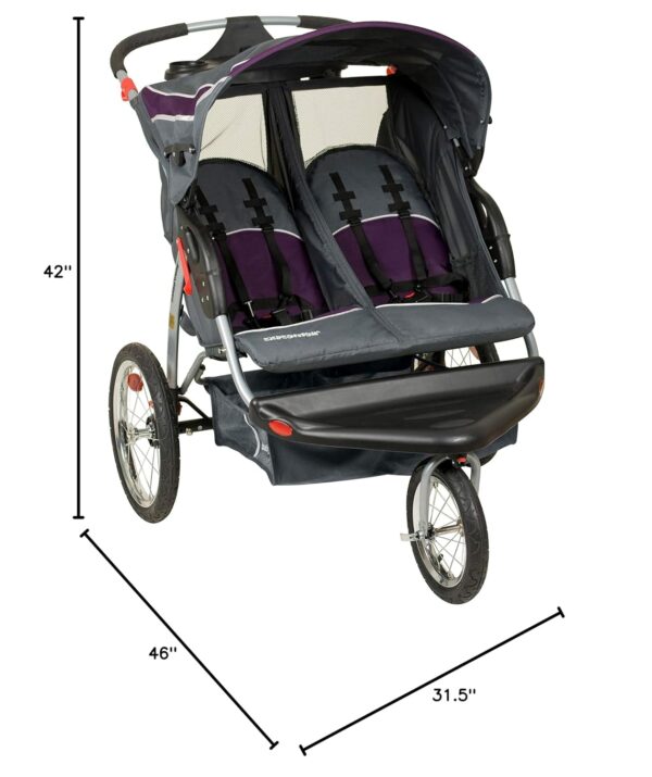 Baby Trend Expedition Double Jogger Stroller, Griffin - Image 2