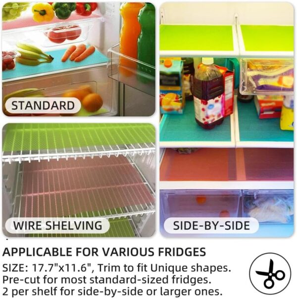 12-Piece Refrigerator Liners – Washable Mats for Shelves & Drawers - Image 3