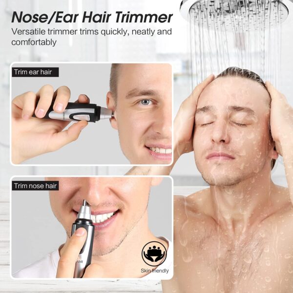 Ear & Nose Hair Trimmer – Painless, Waterproof, Battery-Operated, Dual-Edge Blades (Black) - Image 3