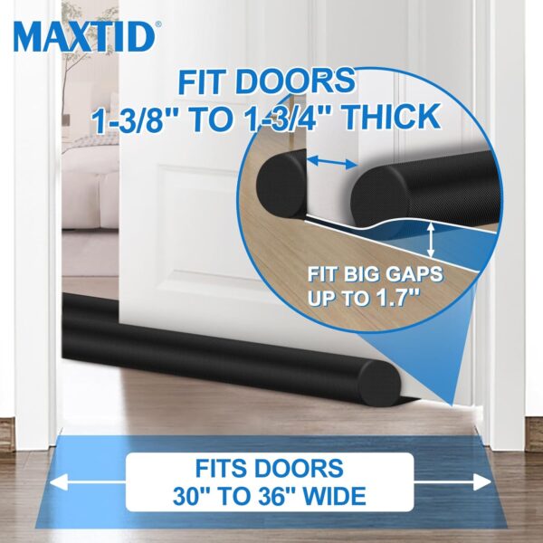 MAXTID Large Door Draft Stopper – 36” Adjustable Noise & Draft Blocker - Image 4