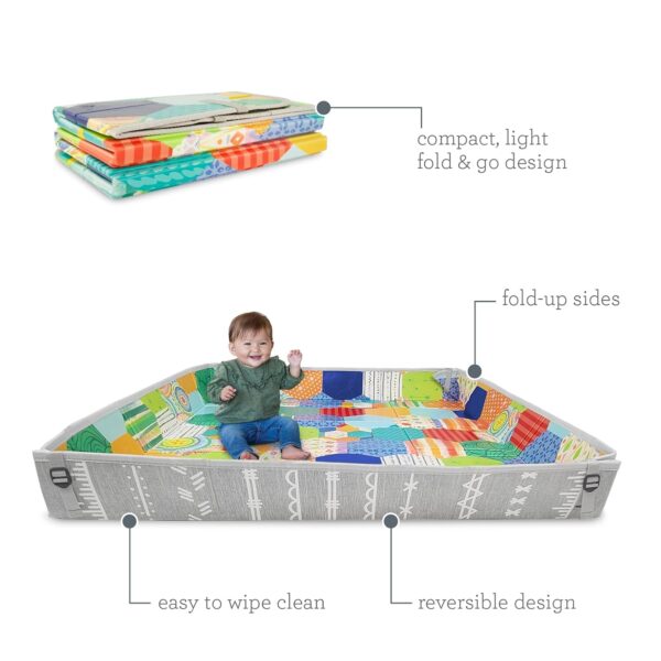 Infantino Foldable Soft Foam Play Mat – Extra Large, Cushioned, Non-Slip, Double-Sided - Image 2