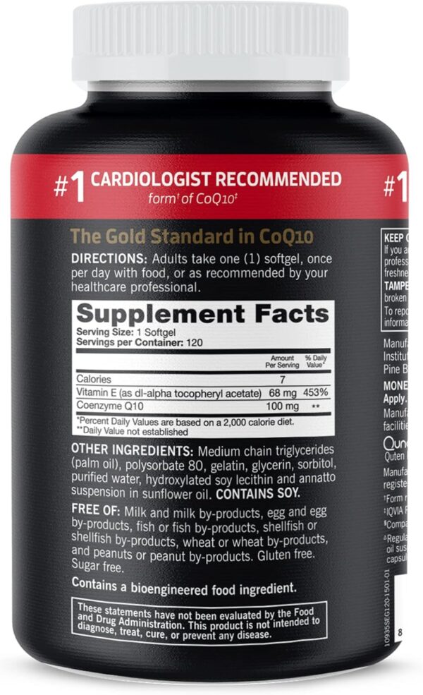 Qunol Ultra CoQ10 100mg – 3x Better Absorption, Heart Health & Energy Support, 120 Softgels (4-Month Supply) - Image 2