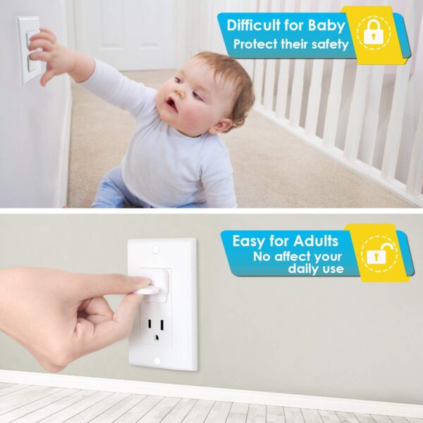 Babepai 38-Pack Outlet Covers – White Childproof Electrical Safety Plugs for Baby Protection - Image 2