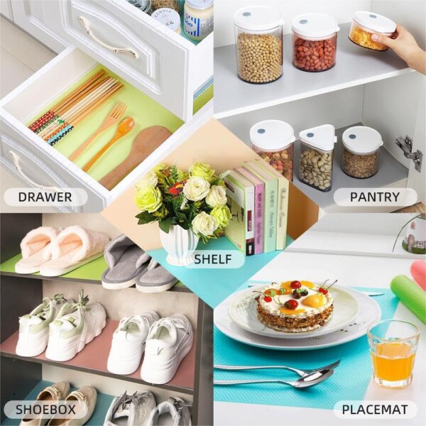 12-Piece Refrigerator Liners – Washable Mats for Shelves & Drawers - Image 2