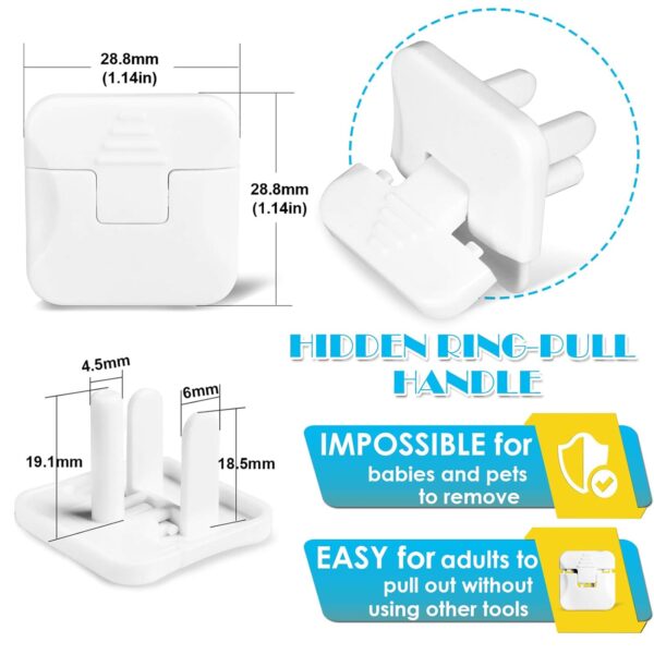 Babepai 38-Pack Outlet Covers – White Childproof Electrical Safety Plugs for Baby Protection - Image 4