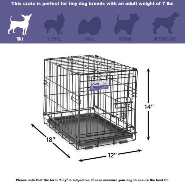 MidWest iCrate Dog Crate – Single Door, Leak-Proof Pan, Divider Panel & Floor Protection - Image 3