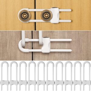 Jetec 10 Pieces Cabinet Locks for Babies