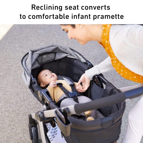 Graco Modes Pramette Travel System – 3-in-1 Stroller & Car Seat Combo, SnugRide 35, Ellington - Image 4