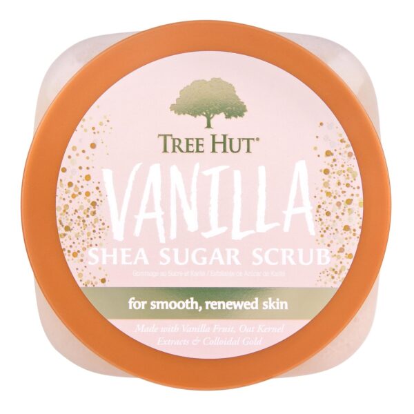 Tree Hut Vanilla Shea Sugar Body Scrub – Exfoliating & Hydrating, 18 oz - Image 2