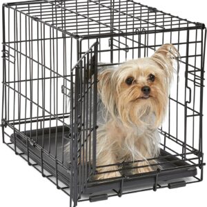 MidWest iCrate Dog Crate – Single Door, Leak-Proof Pan, Divider Panel & Floor Protection