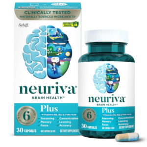 NEURIVA Plus Brain Supplement – Memory, Focus & Cognitive Support, 30 Capsules