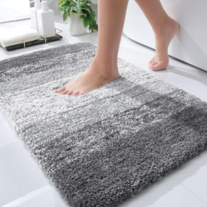 OLANLY Extra Soft Bathroom Rug 30x20 – Absorbent, Quick-Dry, Non-Slip, Grey