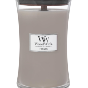 WoodWick Large Hourglass Fireside Candle – Soy Blend Wax, Crackling Sound, 21oz