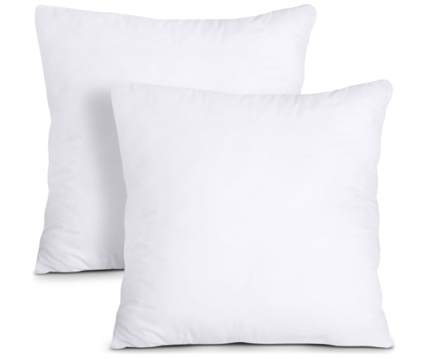 Utopia Bedding Throw Pillow Inserts – 18x18, Set of 2, White, for Bed & Couch