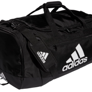 Adidas Defender 4 Duffel Bag – Large 110L, Durable Gym & Travel Bag, Black/White