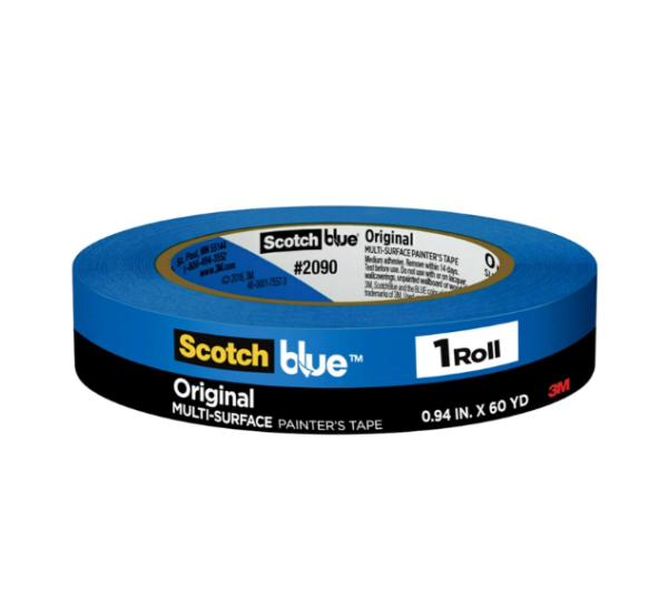 ScotchBlue Original Multi-Surface Painter's Tape – 1 Inch x 60 Yds, Easy Removal, Blue