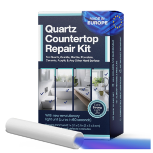 Quartz Countertop Repair Kit – DIY, Clear & White Acrylic for Fixing Chips & Defects