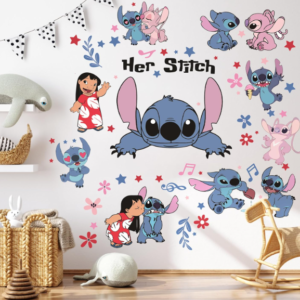 59 PCS Cartoon Wall Stickers – Removable PVC Stickers for Kids' Room & Nursery Decoration