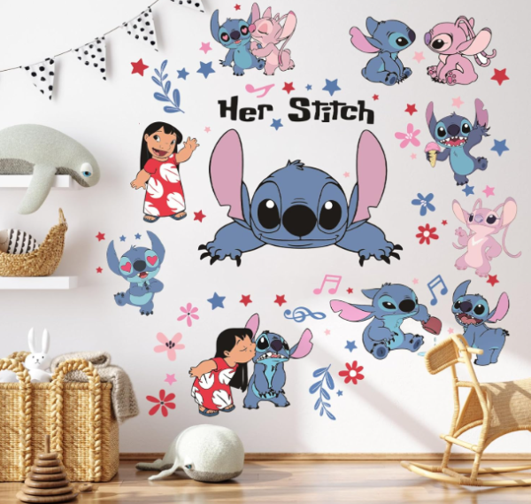 59 PCS Cartoon Wall Stickers – Removable PVC Stickers for Kids' Room & Nursery Decoration