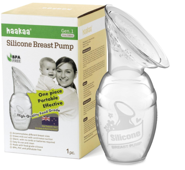 haakaa Manual Silicone Breast Pump for Breastfeeding