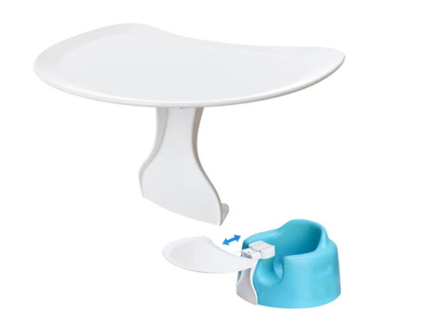 Detachable Seat Tray for Bumbo – Secure Hook, Easy-Clean Surface for Feeding & Play, White