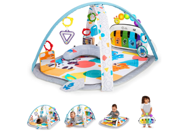 Baby Einstein 4-in-1 Kickin' Tunes Play Gym – Musical Tummy Time Activity Mat with Piano