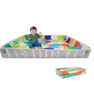 Infantino Foldable Soft Foam Play Mat – Extra Large, Cushioned, Non-Slip, Double-Sided