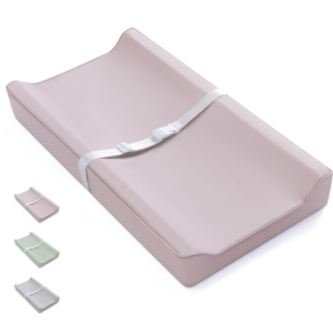 Blissful Diary Vegan Leather Baby Changing Pad – Waterproof, Wipe-Clean, Standard Size, Taupe