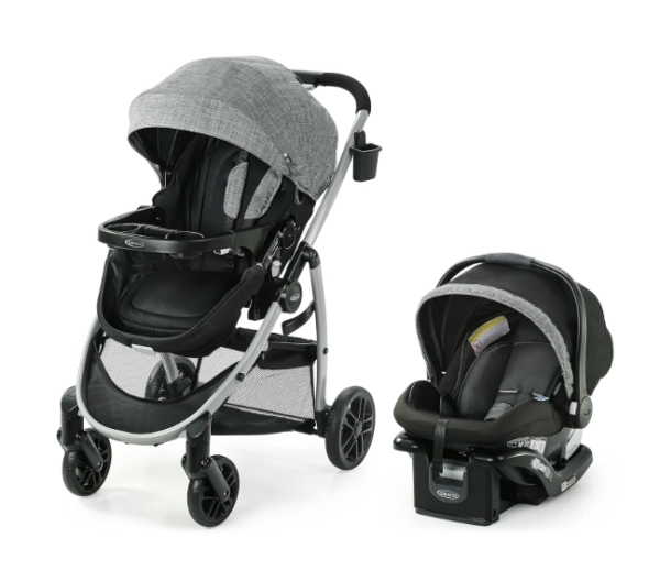 Graco Modes Pramette Travel System – 3-in-1 Stroller & Car Seat Combo, SnugRide 35, Ellington