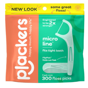 Plackers Micro Line Dental Floss Picks, Fresh Mint Flavor