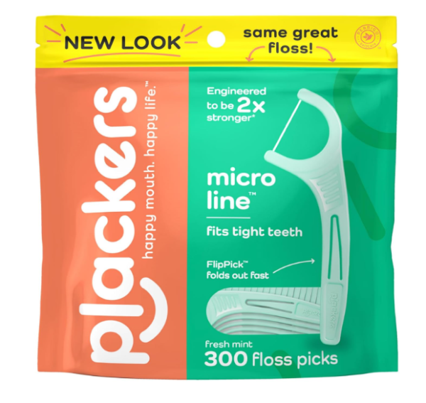 Plackers Micro Line Dental Floss Picks, Fresh Mint Flavor