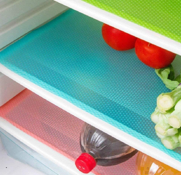 12-Piece Refrigerator Liners – Washable Mats for Shelves & Drawers